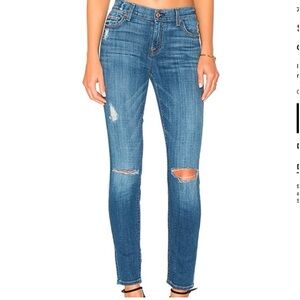 7 for all Mankind The Ankle Skinny-Barrier Distressed Jeans Women’s Size 29 NWT!